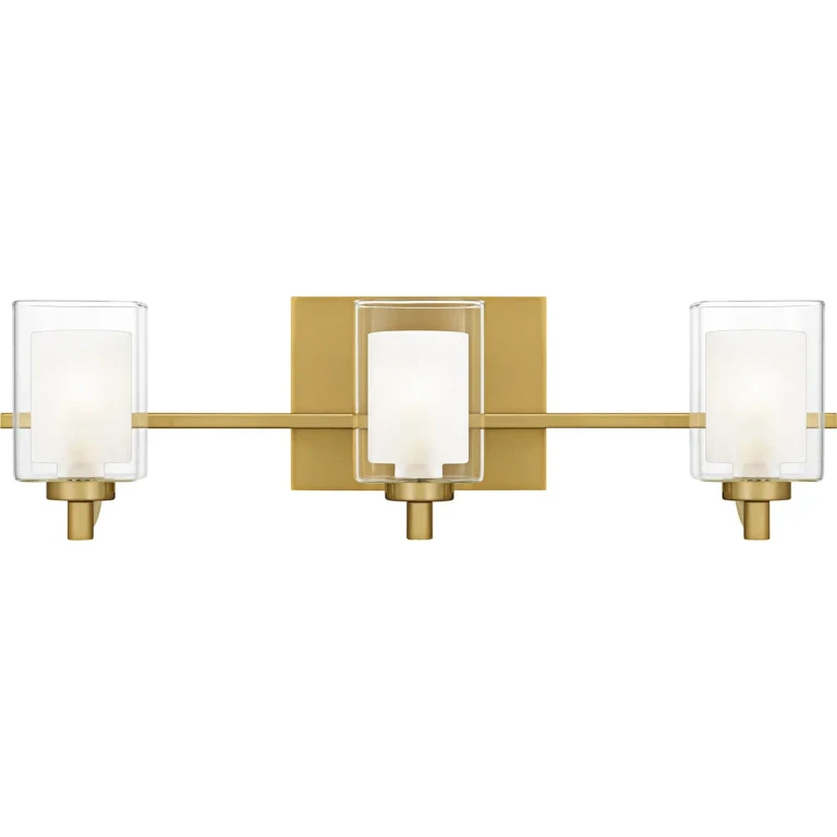 Brushed Gold Bathroom Vanity Light from the Kolt Collection