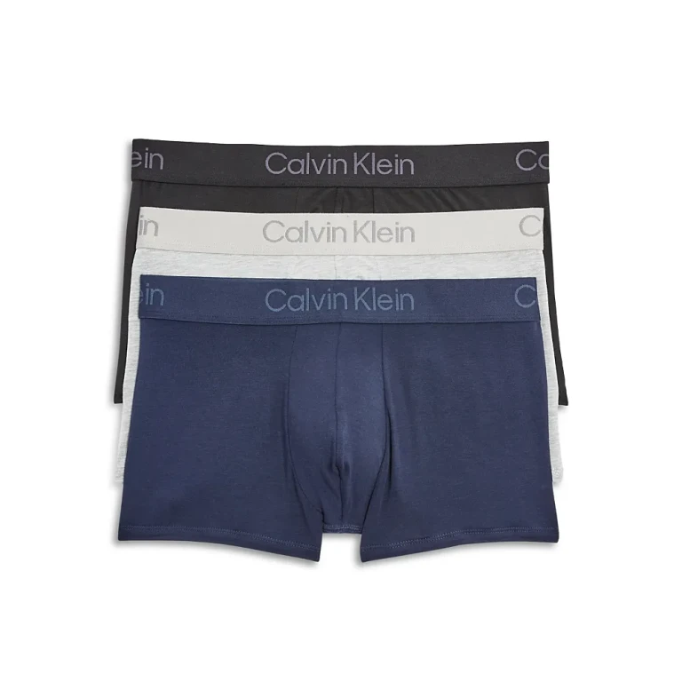 Calvin Klein Underwear Ultra Soft Modal 3-Pack Trunks Black/Shoreline/Grey Heather S