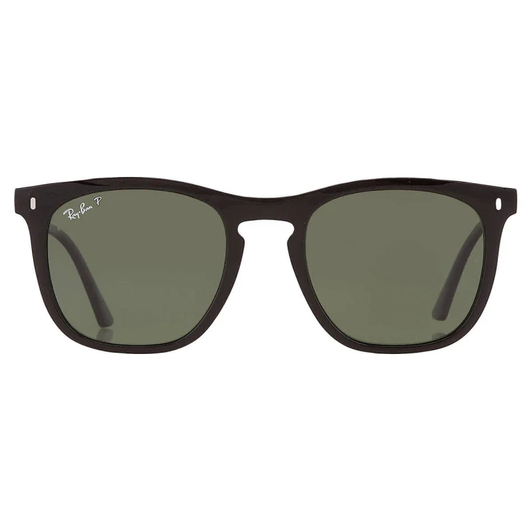 Ray Ban Polarized Green Square Unisex Sunglasses RB2210 901/58 53