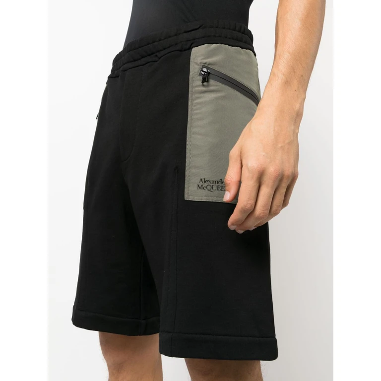 Alexander McQueen Shorts Black Cotton - Men