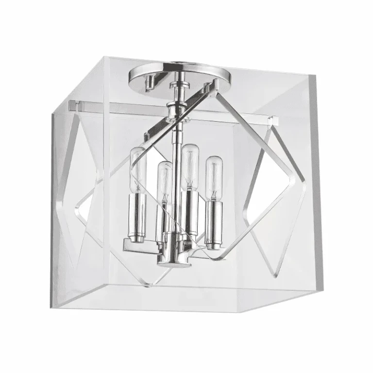 Travis 4-Light 12" Ceiling Light in Polished Nickel