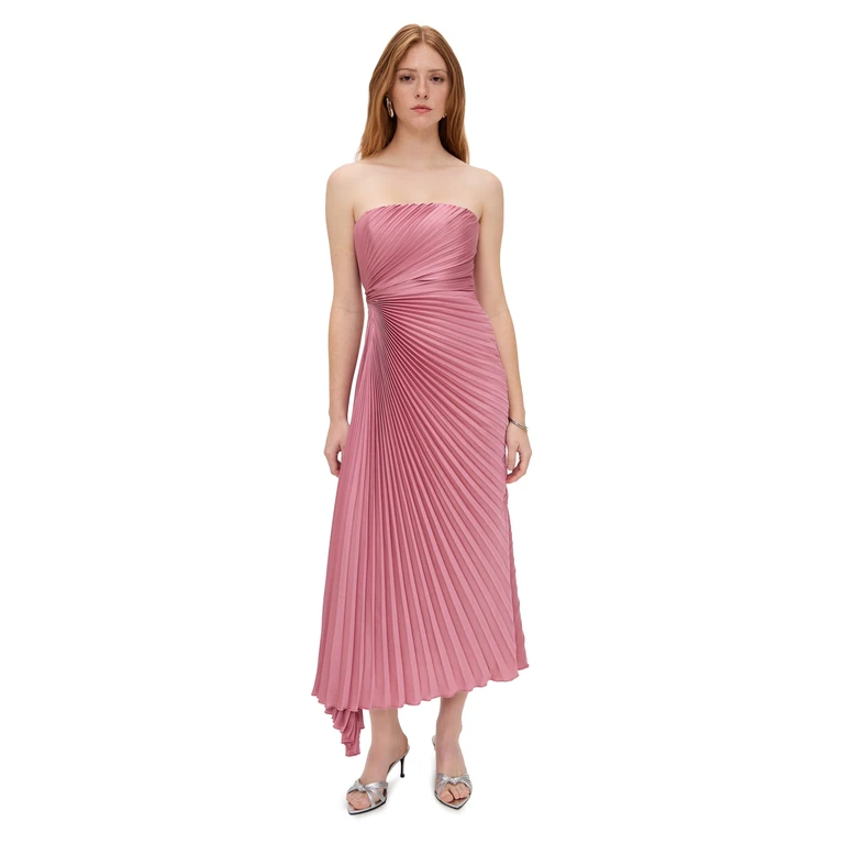 AMUR Everyn Pleated Gown Pink Clay 2