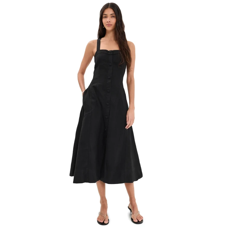 DL1961 Danika Dress Black Linen L