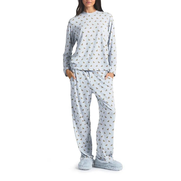 Skims Boyfriend Long Sleeve Tee & Pants Set