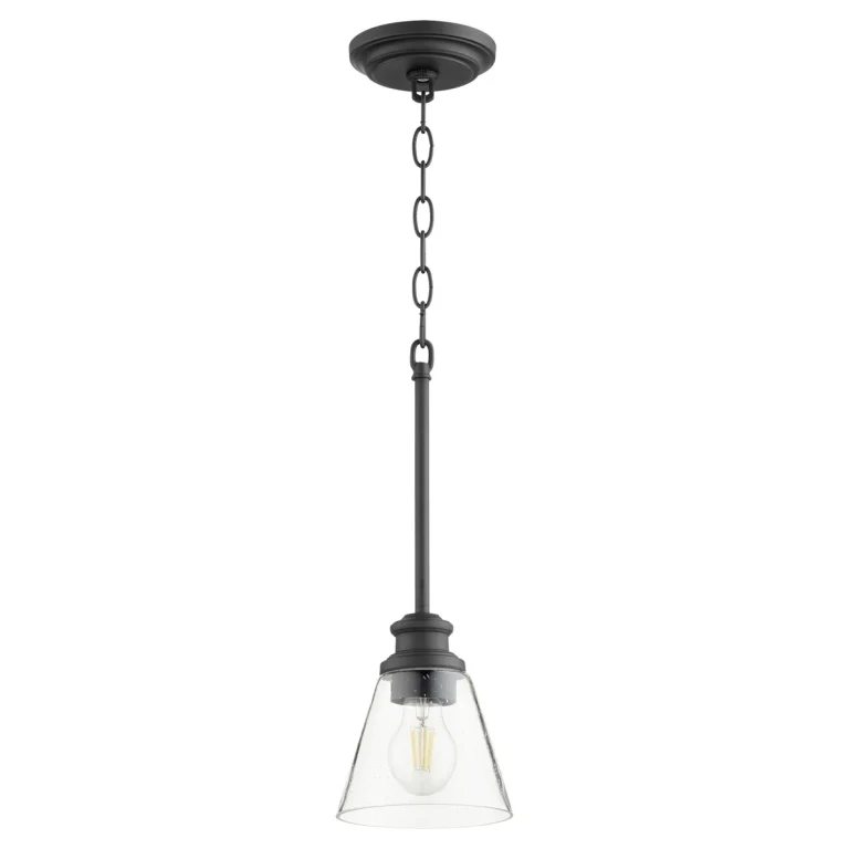 Textured Black One Light Pendant from the Dunbar Collection