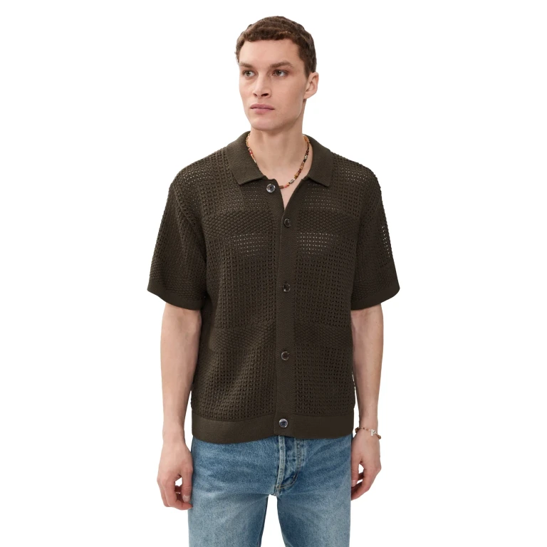 Obey Short Sleeve Polo Sweater Wren S