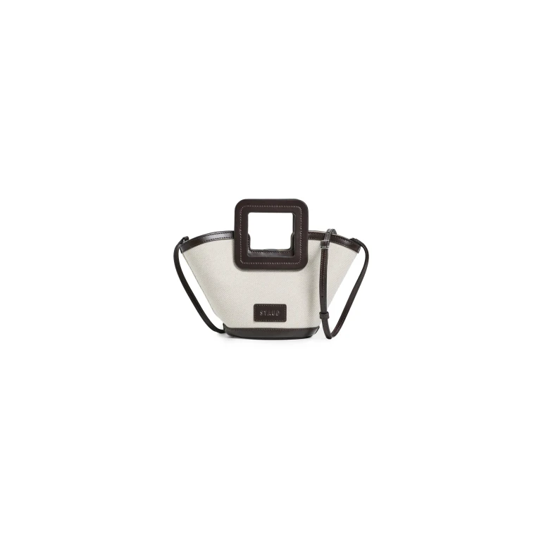 STAUD Shirley Mini Bucket Bag Natural/Espresso One Size