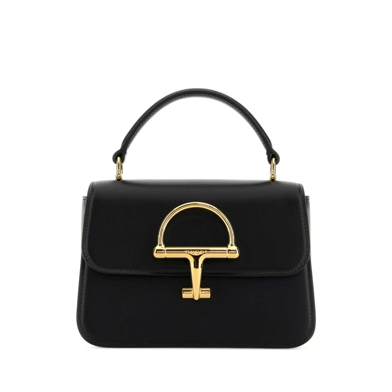 Black Leather Small Gucci Siena Handbag Blackblackblack Calf Skin Borse A Mano - Women