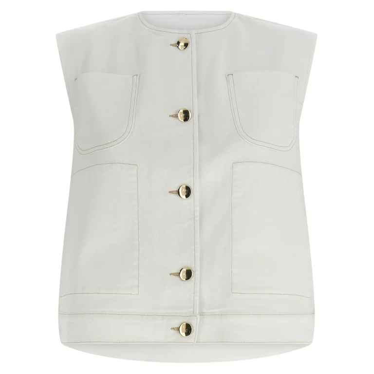 Fabiana Filippi Denim And Knit Vest