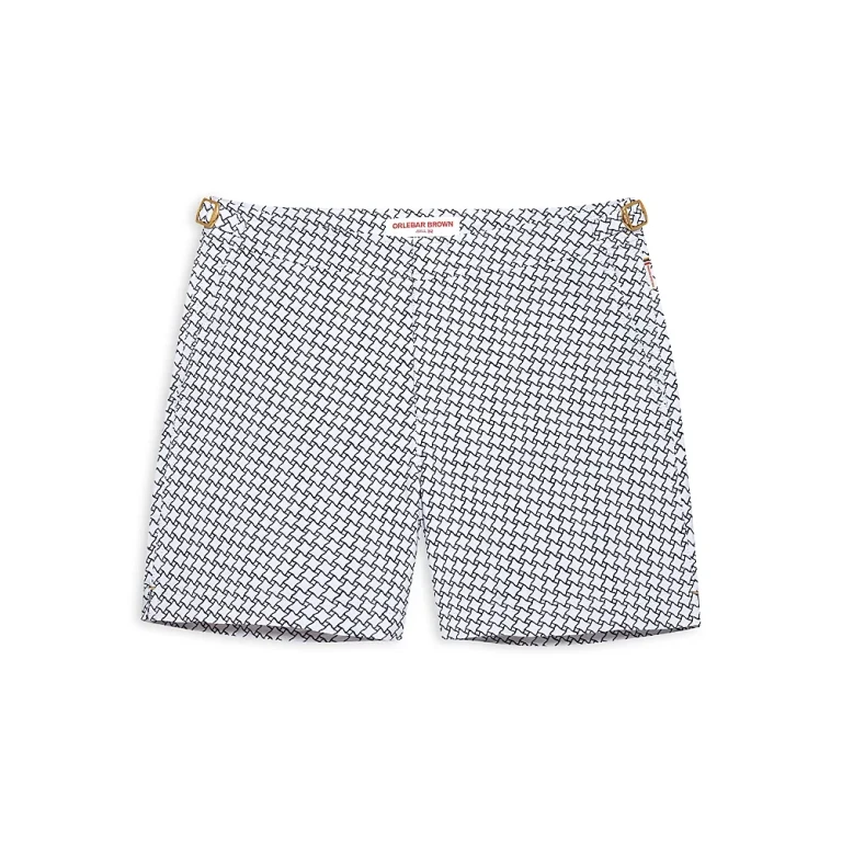 Orlebar Brown Bulldog Jacquard High Low Geo Swim Trunks