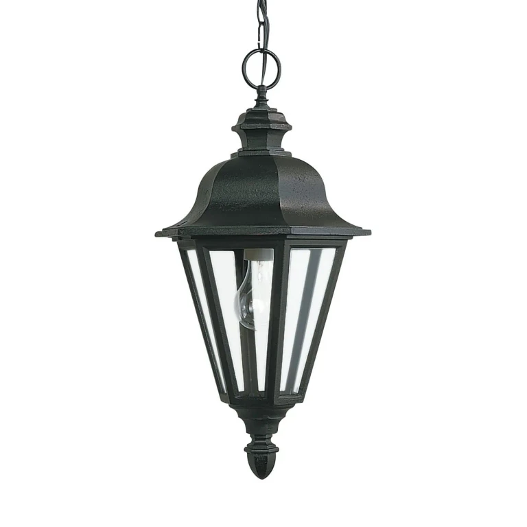 Black One Light Outdoor Pendant from the Brentwood Collection