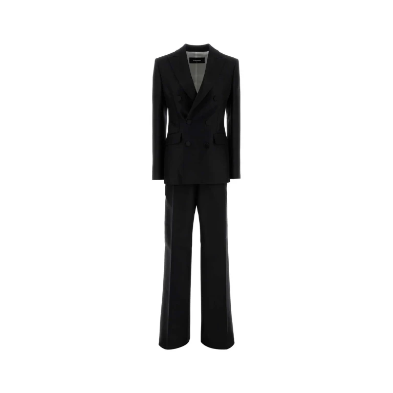 Dsquared2 Black Wool Blend Tailleur