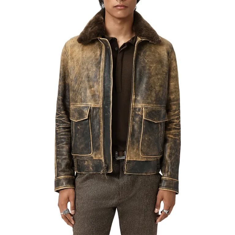 John Varvatos Atlas Vintage Leather Jacket