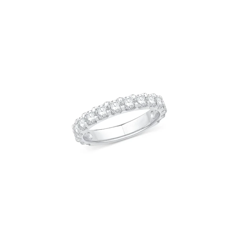 Certified Diamond Band in 14K White Gold, 1.50 tcw