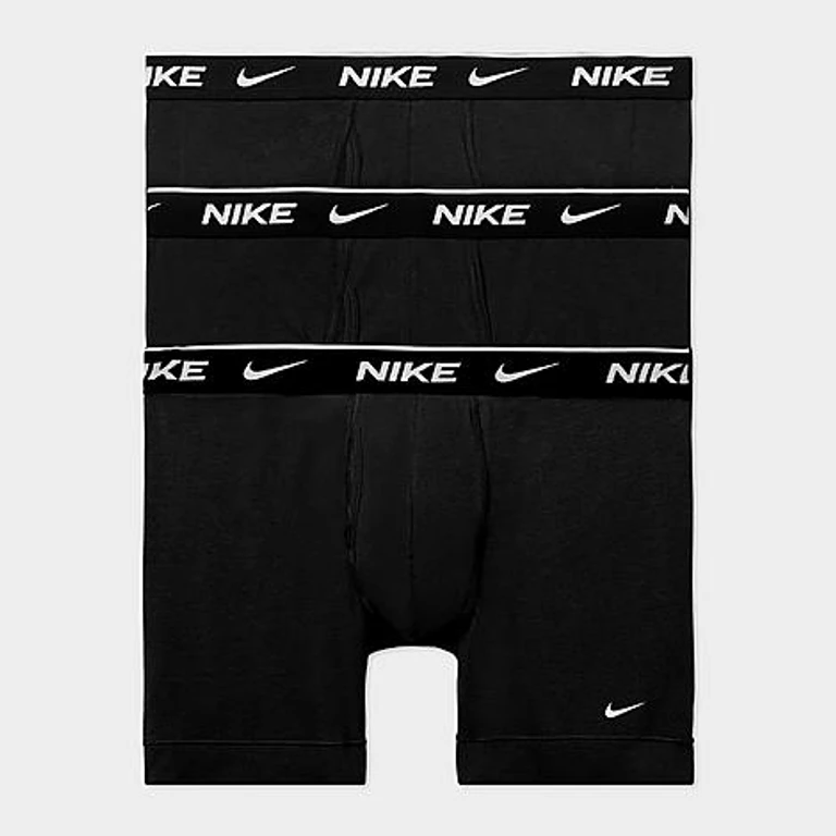 Nike Men's Stretch Cotton Boxer Briefs (3-Pack) in Black Size: Small