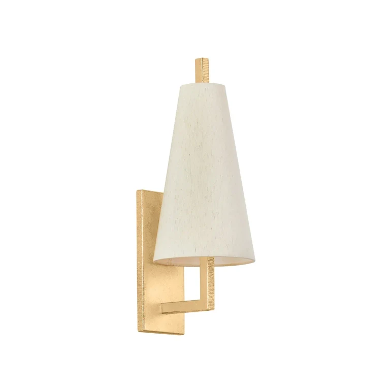 Vintage Gold Leaf Wall Sconce from the Tirana Collection