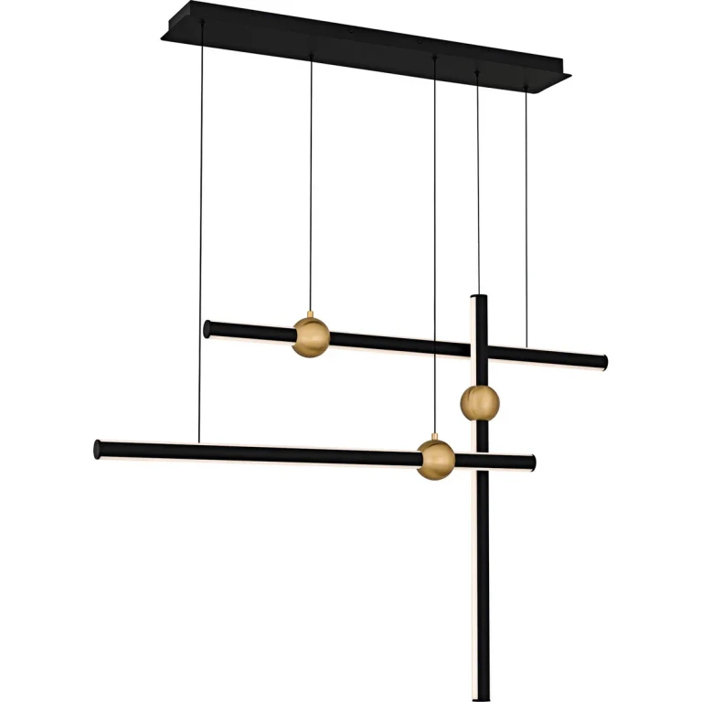 Matte Black LED Linear Chandelier from the Harvick Collection