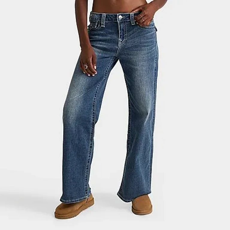 True Religion Women's Bobbi Baggy Jeans in Honey Crisp Size: 24