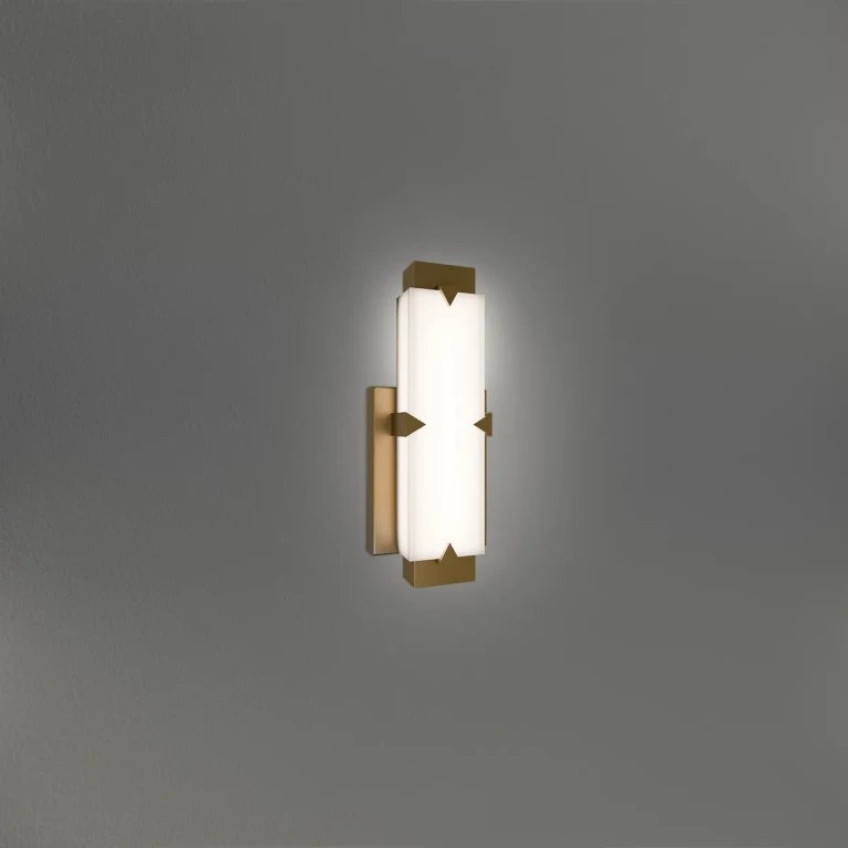 Aged Brass LED Wall Sconce from the Carlisle Collection