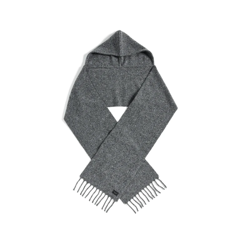 rag & bone Amy Hooded Scarf Charcoal One Size