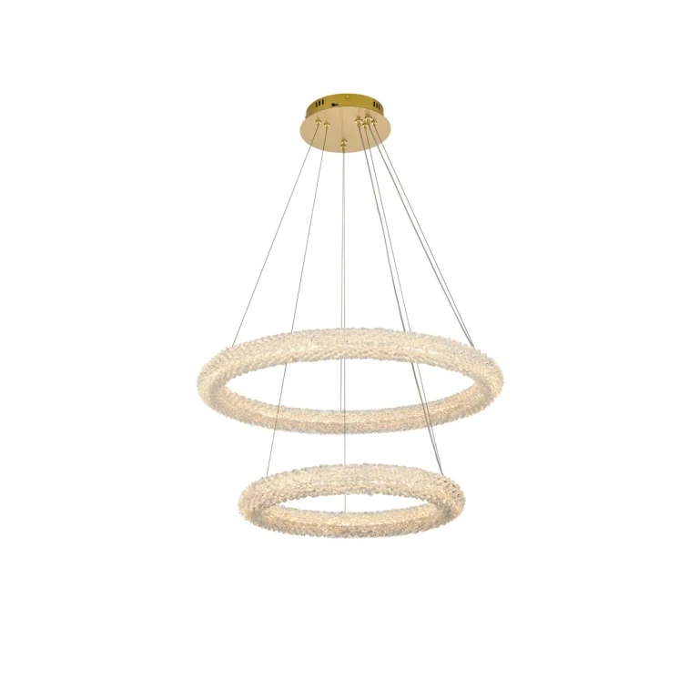 Satin Gold LED Chandelier from the Bowen Collection