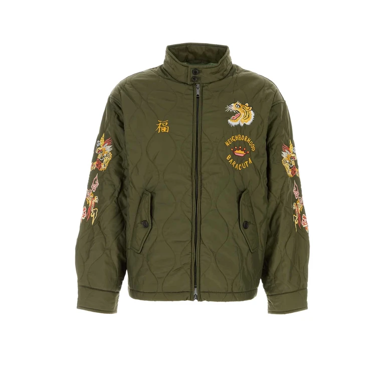 Baracuta England Army Green Nylon Jacket Olive Exterior: Lining: Giubbini - Men