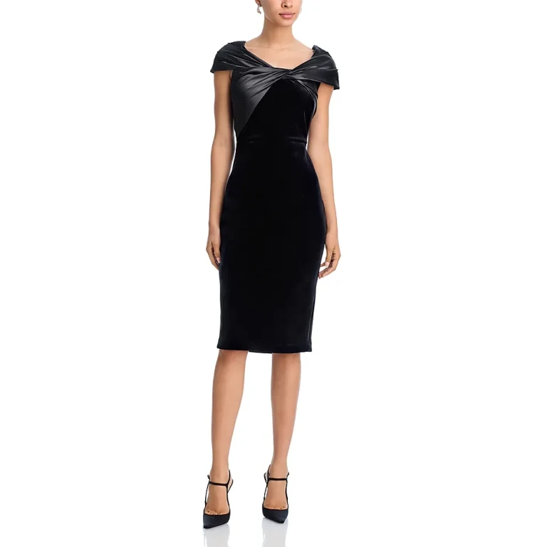 Eliza J Wrap Neckline Cocktail Dress