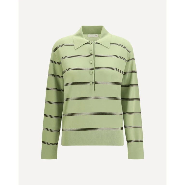 Dries Van Noten Merino-Wollpullover mit Streifen