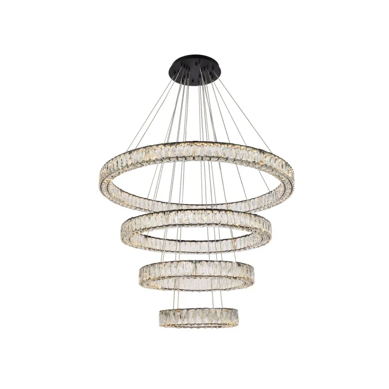 Black LED Chandelier from the Monroe Collection