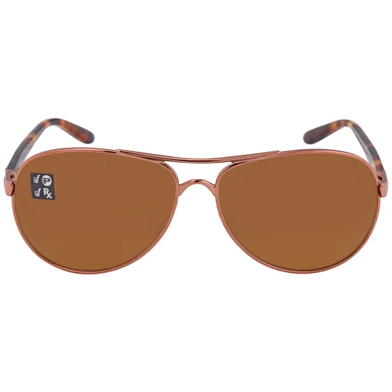 Oakley Feedback Brown Gradient Polarized Pilot Ladies Sunglasses OO4079 407914 59