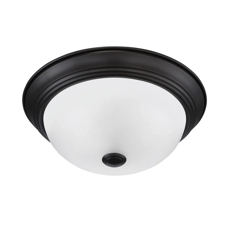 Oil Rubbed Bronze Two Light Flushmount from the Decorative Flushmount Collection