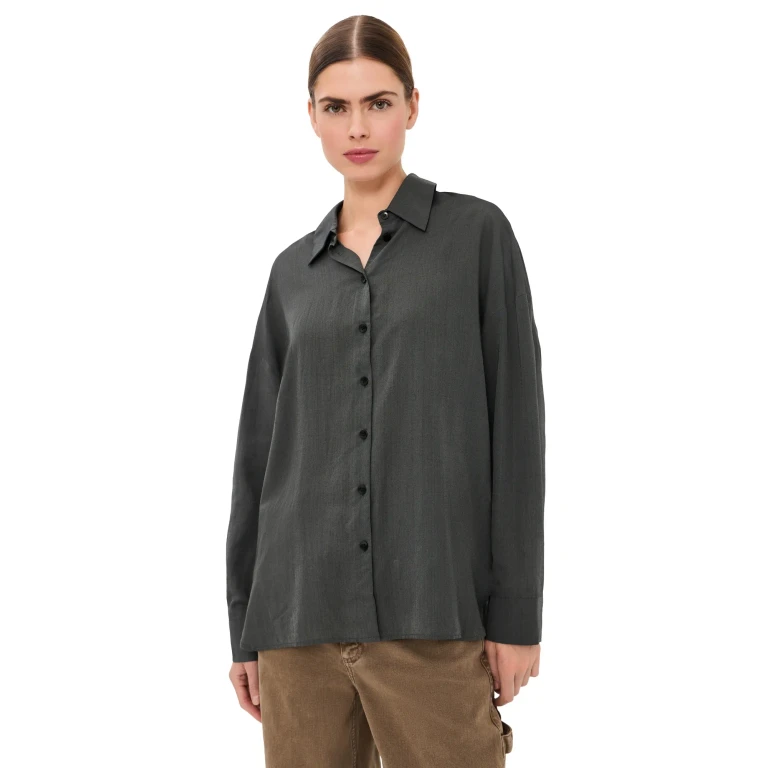 Tibi Ultra Light Oversized Shirt Black L