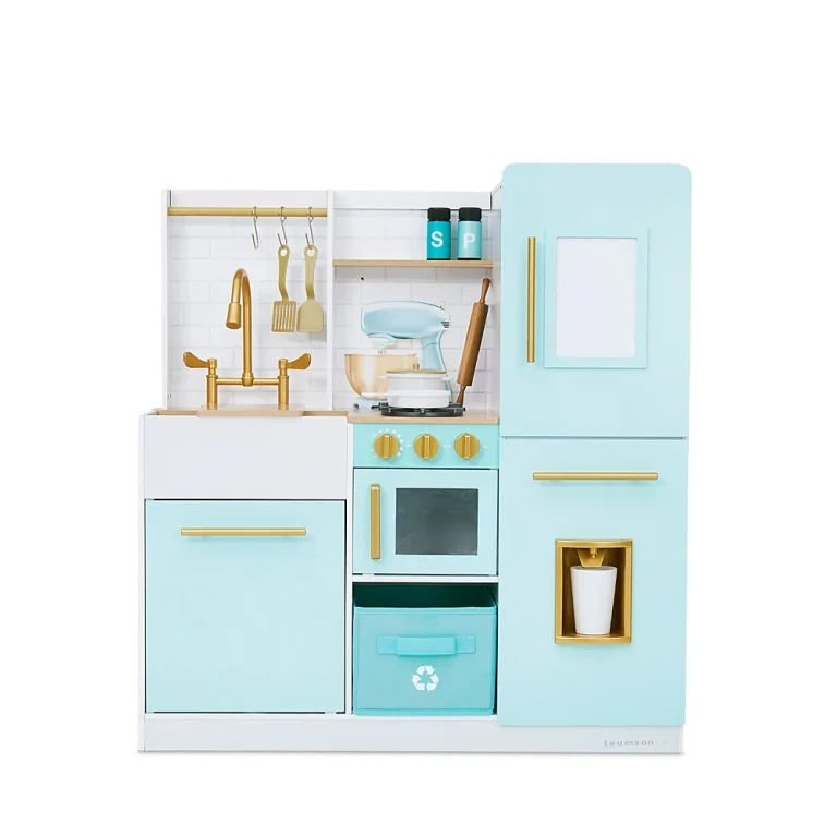 Teamson Kids Biscay Delight Classic Play Kitchen Mint - Ages 3-7