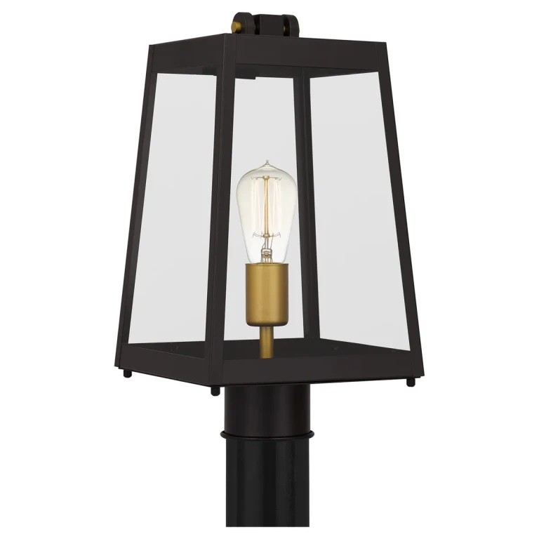 Western Bronze One Light Outdoor Post Mount from the Amberly Grove Collection