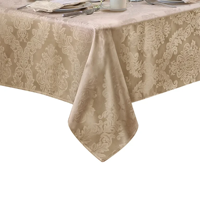 Elrene Barcelona Jacquard Damask Oblong Tablecloth, 84 x 60