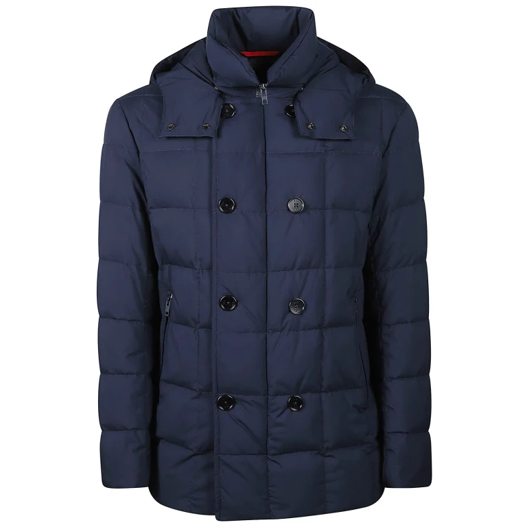 Fay Double Breasted Hooded Down Jacket