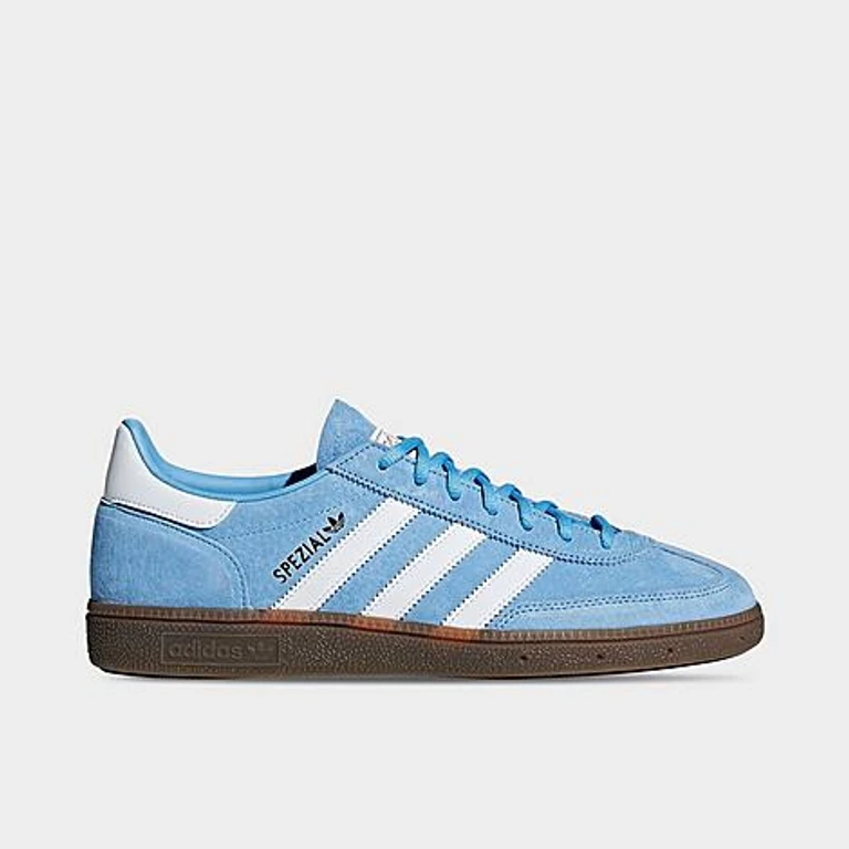 adidas Men's Originals Handball Spezial Casual Shoes in Light Blue/White/Gum Size: 9.5