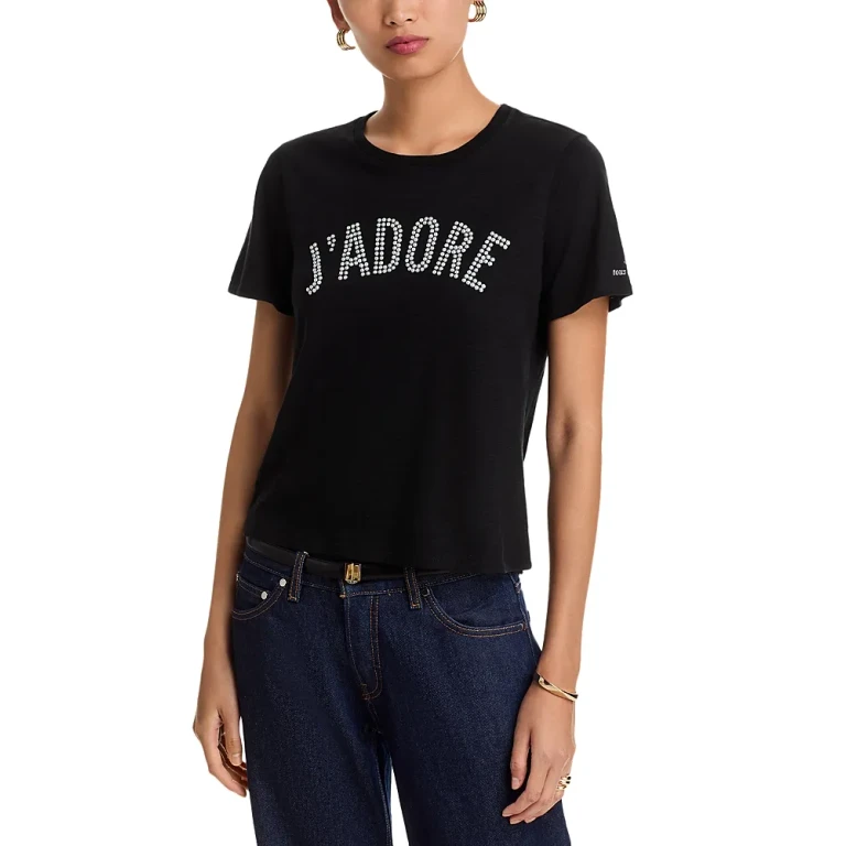 Cinq a Sept Faux Pearl Jadore Shrunken Tee