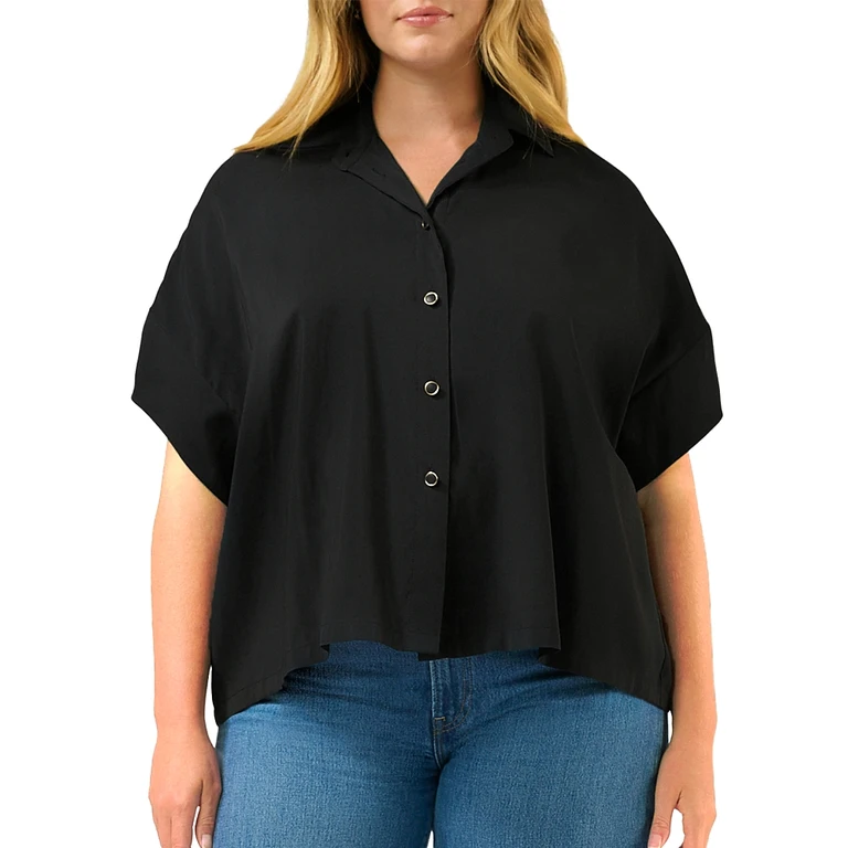 Estelle Plus Lela Button Front Top