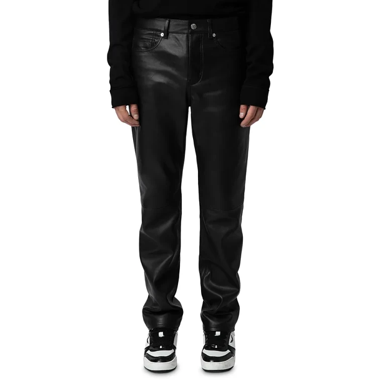 Zadig & Voltaire Straight Leg John Leather Pants
