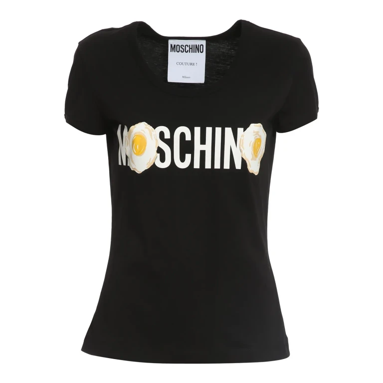 T-shirt met spiegelei-print
