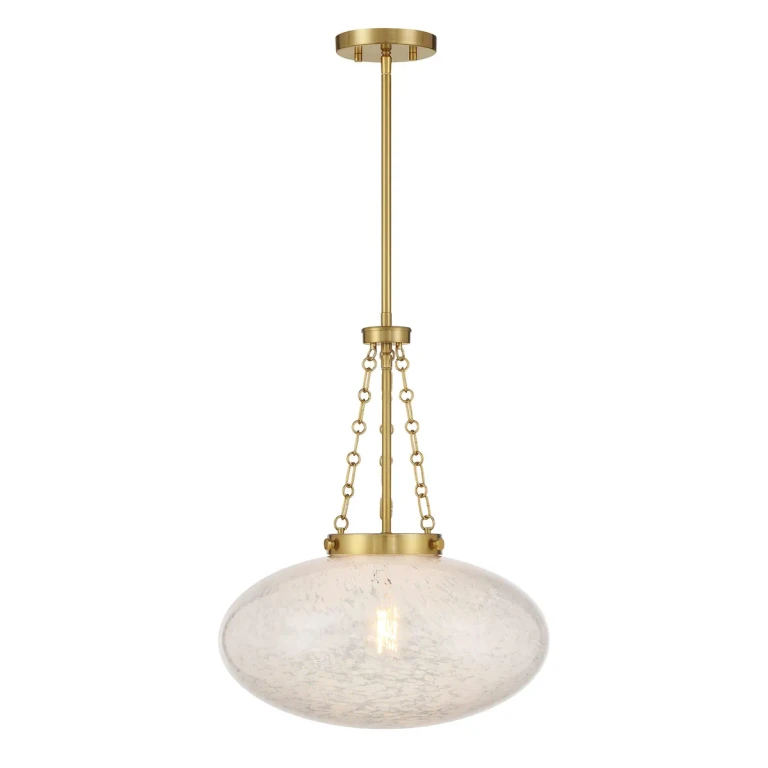 Willow 1-Light Pendant in Warm Brass