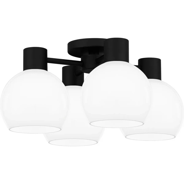 Quoizel Semi-Flush Mount 4-Light Semi-Flush Mount in Matte Black