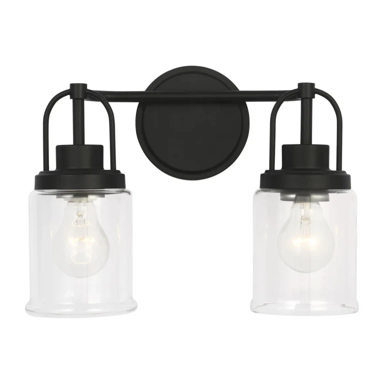 Midnight Black Bathroom Vanity Light from the Anders Collection