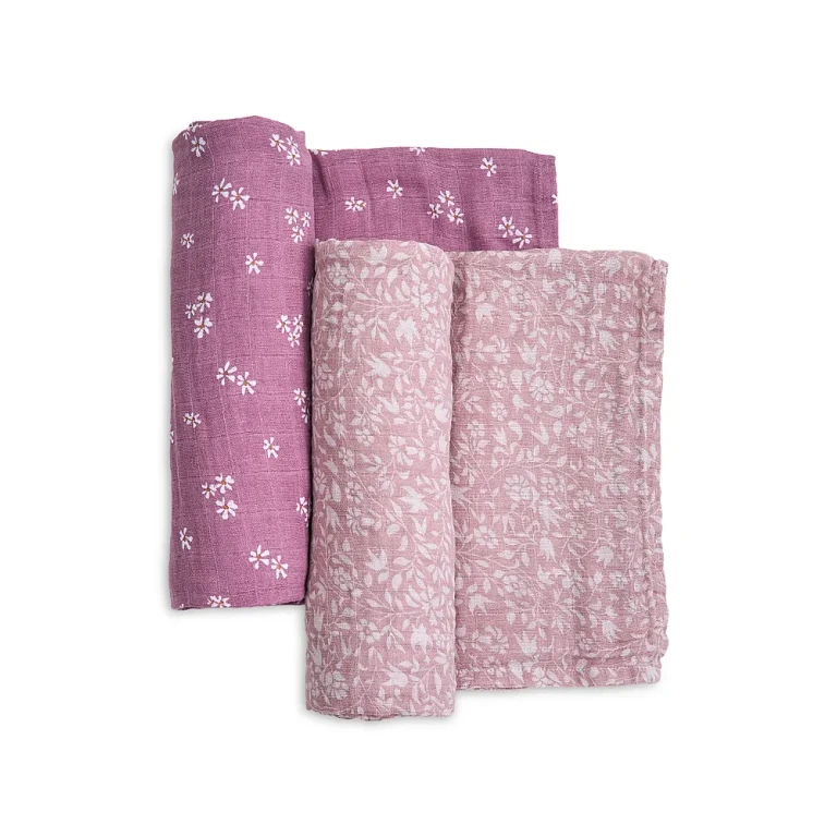 Aden and Anais Girls' Cotton Muslin Swaddle Blankets, 2 Pack