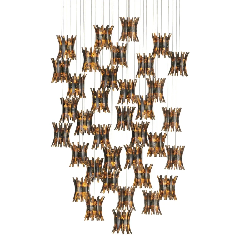 Brown Black Natural 36 Light Pendant from the Alsop Collection