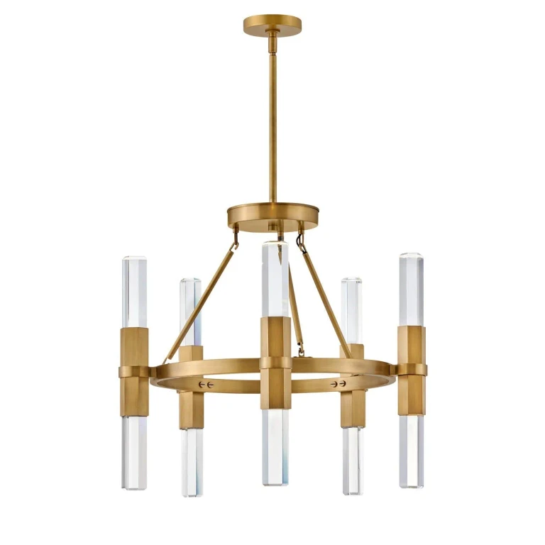 Heritage Brass LED Chandelier from the Cecily Collection