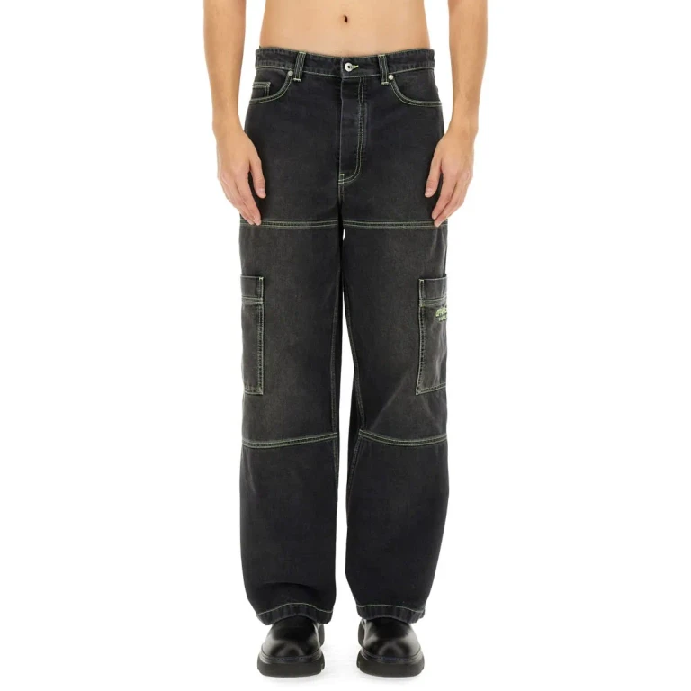 OFF-WHITE Jeans Men color Black (OMYA18QS25DEN0021350)
