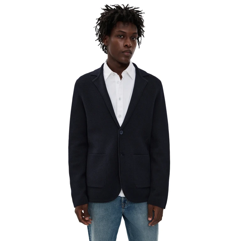 Orlebar Brown Rainer Pique Cardigan Night Iris L