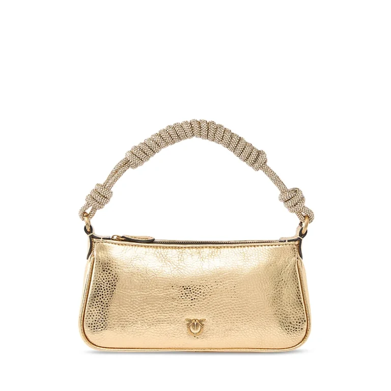 Pinko Metallic Leather Handbag